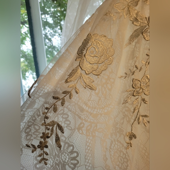 Custom boho lace off shoulder sweetheart wedding dress - Picture 5 of 5